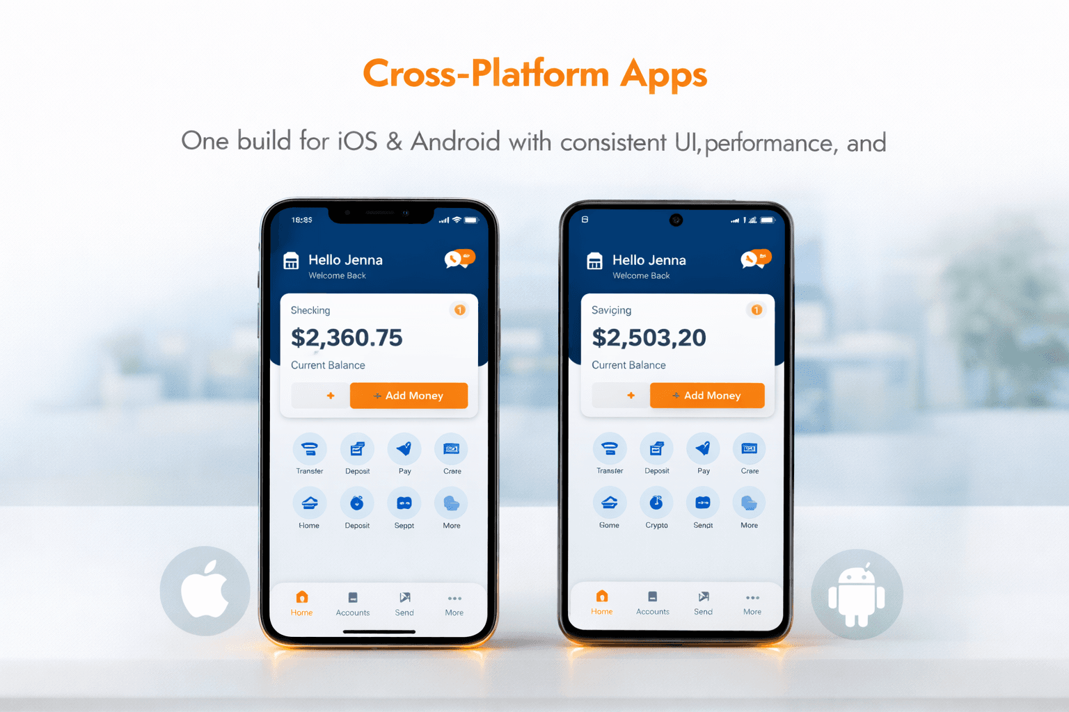 Cross-platform iOS and Android app